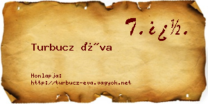 Turbucz Éva névjegykártya