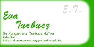 eva turbucz business card